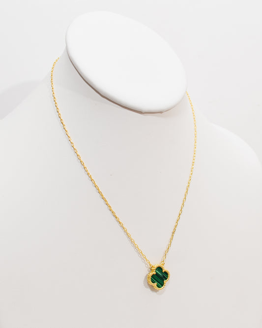 Clover Malachite Necklace