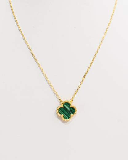 Clover Malachite Necklace