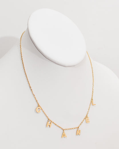 Parisian Chic Letters Necklace