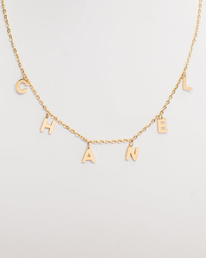 Parisian Chic Letters Necklace