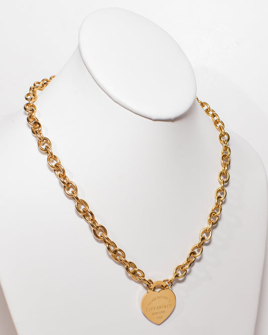 TC Heart Tag Cable Necklace