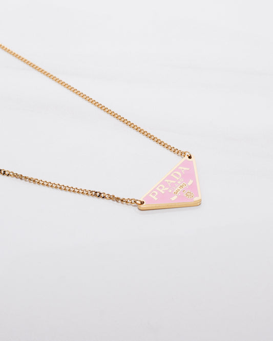 PRD Gold & Pink Cuban Link Necklace