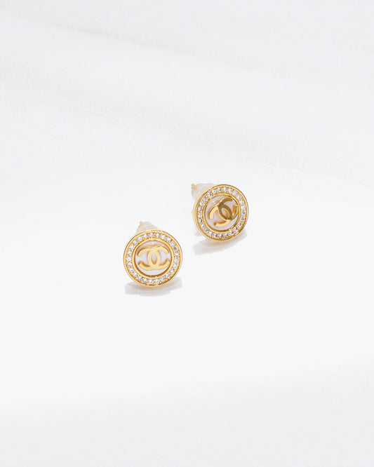 Parisian Chic Crystals Round Studs