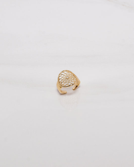 Lotus Flower Filigree Ring