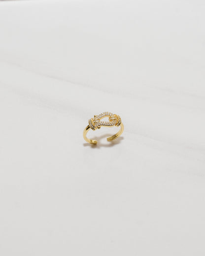 Carabiner Pave Ring