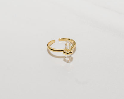 Wrapped Crystal Quartz Ring