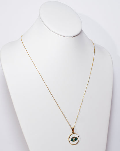 Teal Evil Eye Necklace