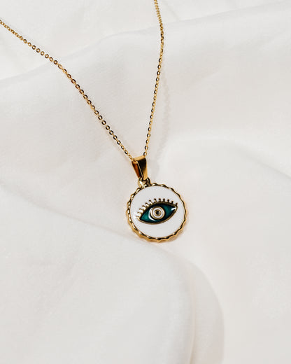Teal Evil Eye Necklace