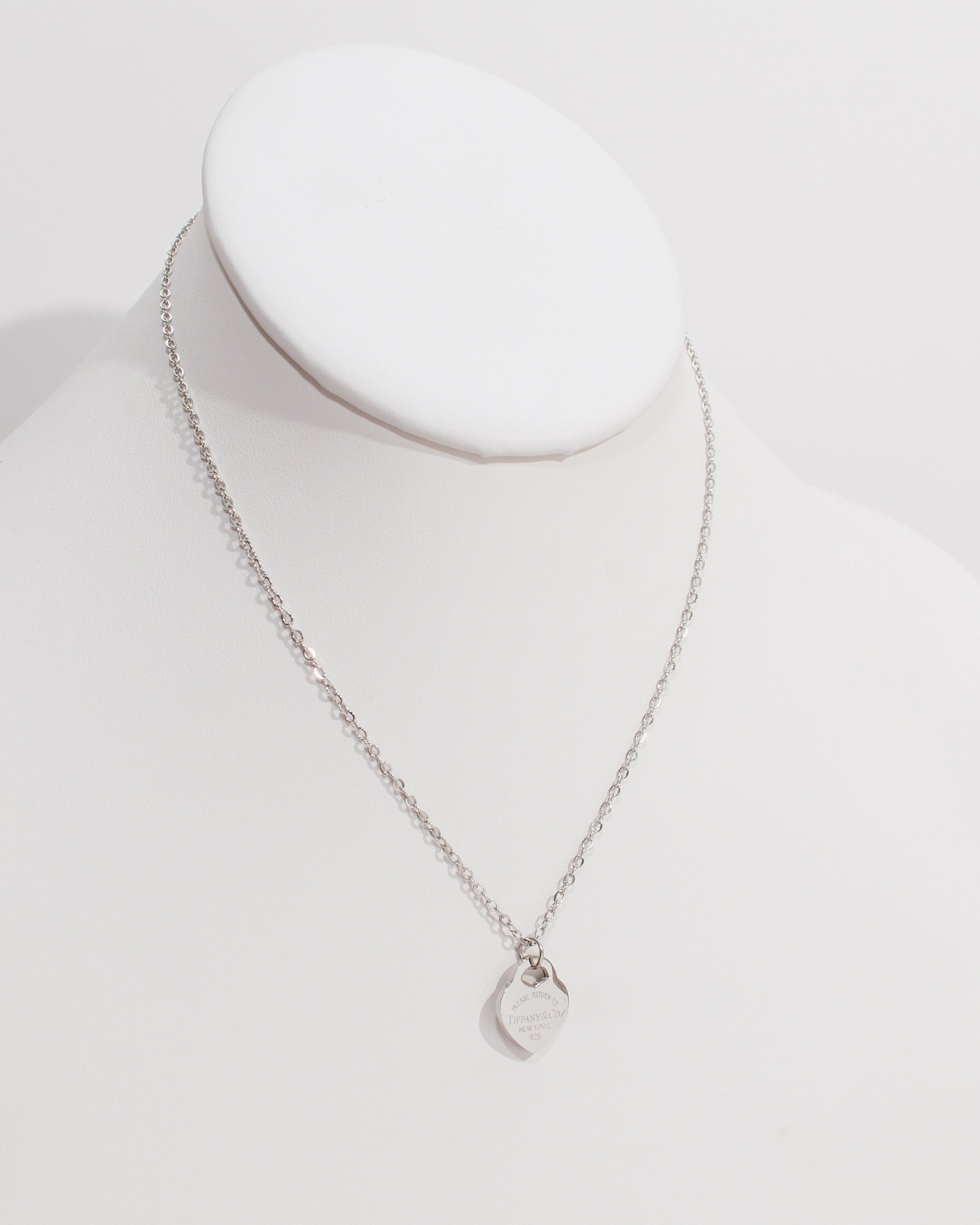 TIFFANY Sterling Silver Return to Tiffany Heart Tag Pendant Necklace  1136740 | FASHIONPHILE