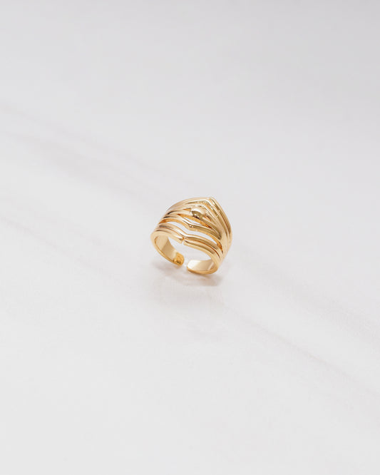 Multi-Layered Large Pointed Stack Ring