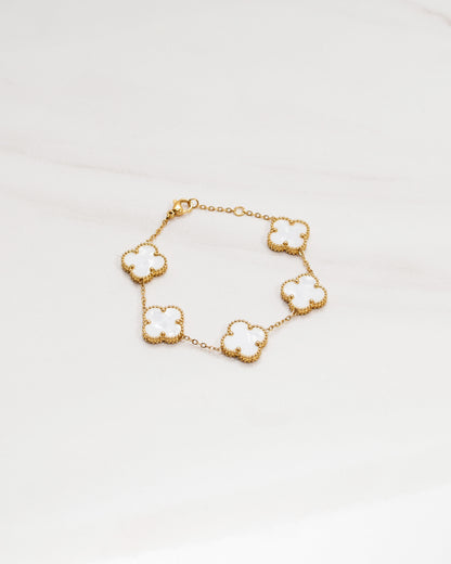 Clover Mother of Pearl 5 Motif Bracelet