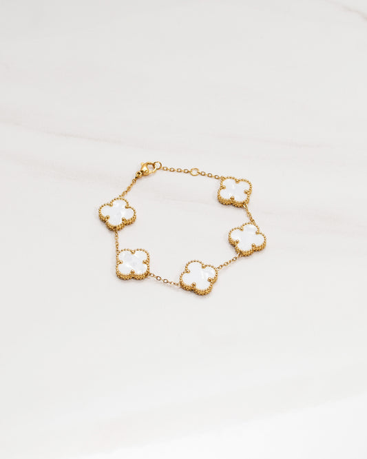 Clover Mother of Pearl 5 Motif Bracelet