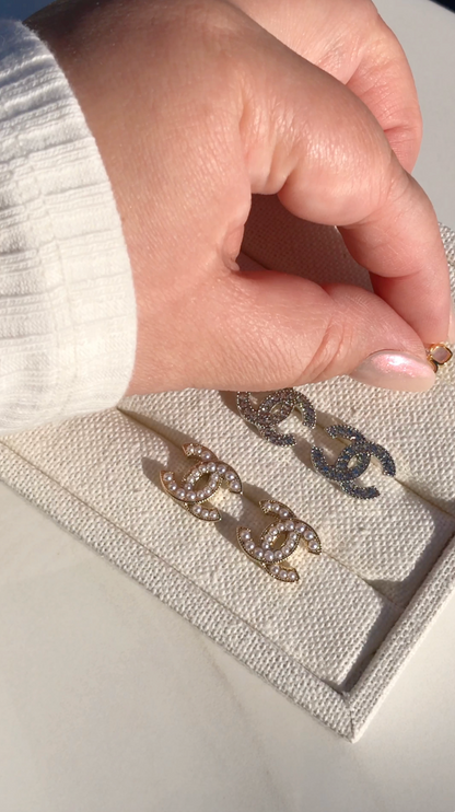 Parisian Chic Pave Crystals Studs